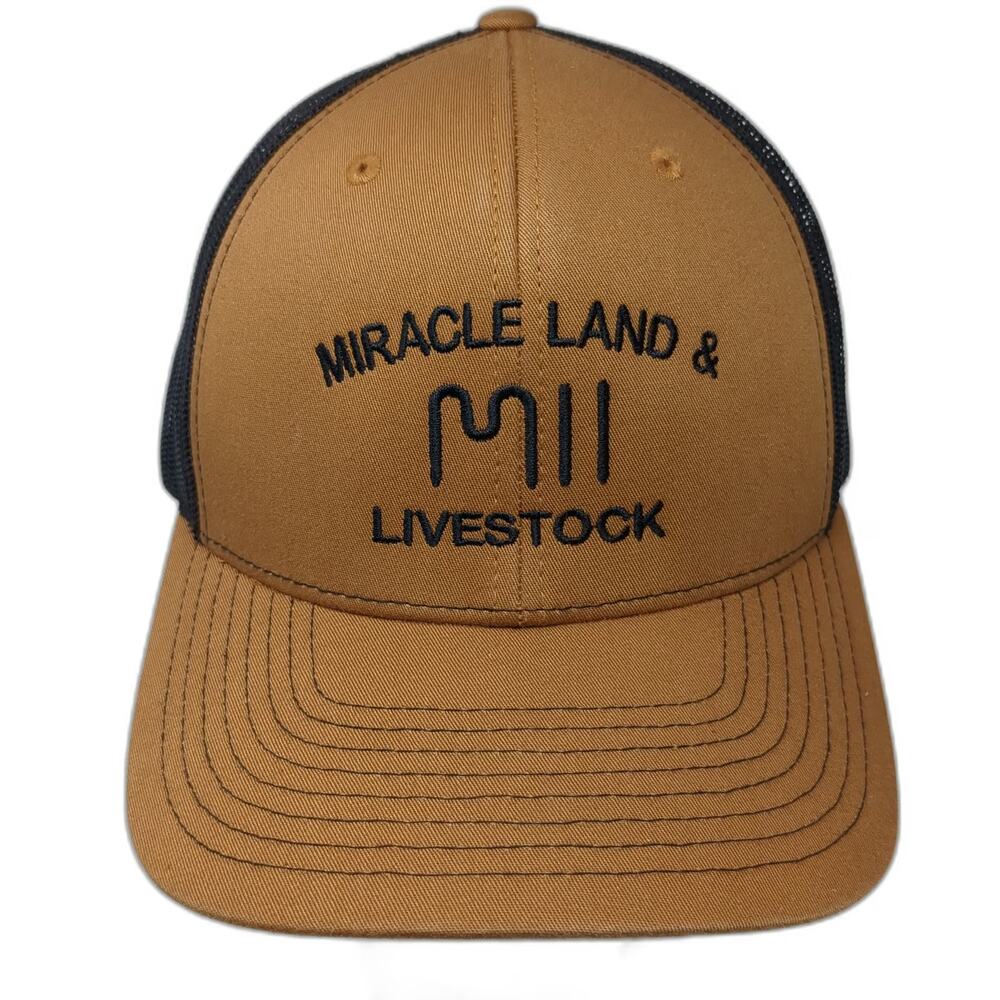 Richardson Trucker Hat Brown One Size Miracle Land Livestock Ranch Raised Beef